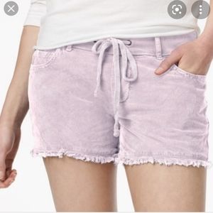 James Perse Light Lavender Drawstring Cotton Shorts